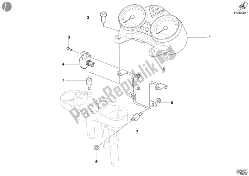 Todas as partes de Metro do Ducati Monster 400 Dark JAP 2005